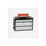Magnotto Çekmeceli Kutu Siyah Hobi Çantası Taşınanilir El Aleti Vida Çantası Plastik Organizer