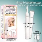 Magnum Yüz Tüyü Alma Makinesi, Yüz Epilasyon Aleti, Yüz ve Vücut Tüy Temizleme. Kaş Alma, Bıyık ve Favori Düzeltme.