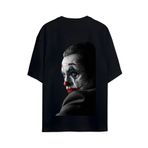 MAGORS JOKER TASARIMLI SIRT VE GÖĞÜS BASKULI UNISEX OVERSIZE PAMUKLU T-SHIRT
