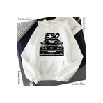 MAGORS SVART WEAR BMW E30 Baskılı Pamuklu Kapşonlu Uzun Kollu Sweatshirt