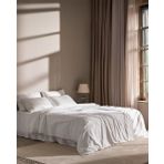 Magou King Size %100 Pamuk Brodeli Saten Nevresim Takımı - Beyaz