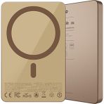 Magsafe Powerbank Recci RP33 Pd 20W Ultra Ince LED Göstergeli Hızlı Şarj Özellikli 15W 5000MAH Gold