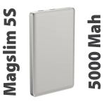 Magslim 5S Magsafe Manyetik Kablosuz 5000Mah Powerbank Taşınabilir Şarj Cihazı Ultra İnce Gümüş Gri