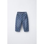 Magu Erkek Çocuk Kare Desenli Mavi Denim Pantolon - 05M-Mavi - 5 - 6 Yaş