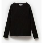 Magu Kız Çocuk Pamuklu Kışlık Uzun Kollu Basic Body Sweatshirt - Siyah - 4 - 5 Yaş