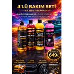 MAGUREX 4'LÜ BAKIM SETİ(POLISHED CAR SHAMPOO+LASTİK PARLATICI+PLASTİK YENİLEYİCİ+ULTRA HIZLI CİLA)