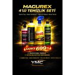 MAGUREX 4'LÜ TEMİZLİK SETİ (DEMİR TOZU+NANO GENEL+MOTOR TEMİZLEYİCİ YAĞ VE KİR SÖKÜCÜ)(HEDİYELİ)