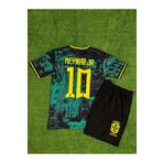 Maharet Brezilya Milli Takım Neymar Jr Özel Konsept Çocuk Forması 2'li Set (Yeşil-Sarı)