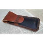 Mahfuz Crazy Hors Hakiki Deri El Emeği Kalemlik Kalem Kutu 27 cm 6 cm 0902A - Antrasit - Kahverengi