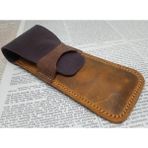 Mahfuz Crazy Hors Hakiki Deri El Emeği Kalemlik Kalem Kutu 27 cm 6 cm 24SU6 - Haki - Taba