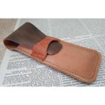Mahfuz Crazy Hors Hakiki Deri El Emeği Kalemlik Kalem Kutu 27 cm 6 cm 603D - Kahverengi