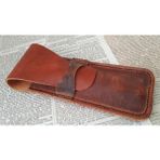 Mahfuz Crazy Hors Hakiki Deri El Emeği Kalemlik Kalem Kutu 27 cm 6 cm HHH0802E - Kahverengi