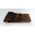 Mahfuz Gerçek Deri Özel Kalemleriniz Için Kalemlik Kalem Kutu ( 5*6 Kalem Için ) 28 cm \ 9.5 cm NLU176 - Kahve