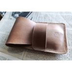 Mahfuz Gerçek Deri Özel Kalemleriniz Için Kalemlik Kalem Kutu ( 5*6 Kalem Için ) 28 cm \ 9.5 cm NLU205 - Kahverengi - Krem