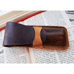 Mahfuz Hakiki Deri El Emeği Özel Kalemleriniz Için Kalemlik Kalem Kutu 27 cm 6 cm 17ED - Acı Kahverengi