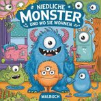 Mahlbuch: Niedliche Monster und wo sie Zuhause sind: Eine zauberhafte Reise durch die Welt der kleinen Monster
