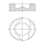 MAHLE 0309802 Piston 81.01 Mm (+ 0.50) ( 3-4-5 Sil )Volkswagen Transporter T5 2.5 Tdi Axd Axe Blj (130 Ps) (WM444149)