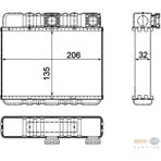 MAHLE AH87000P Kabin Isı Esanjoru 316 Cı 04- 316 I E46 02- 318 Cı E46 12