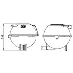 Mahle GENLEŞME KAVANOZU RADYATÖR YEDEK SU DEPOSU POLO-CORDOBA-FABIA-RAPID-ROOMSTES 2001- 2010 6Q0121407 6Q0121407A 6Q0121407B