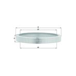 Mahle Hava Fıltresı Mercedes M102 W201 W124 S124 C124 A0030943804