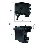 Mahle Kl431d -Knecht-Behr Kl431d Yakıt Filtresi Berlingo C3 C4 C5 Xsara Picasso P206 P207 P307 C5 Iı C5 Iıı Partner Tepe 1901.95 1901.95