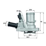 Mahle TERMOSTAT KOMPLE G1006.88 ALBEA-DOBLO-LINEA-PUNTO-IDEA-BRAVO-500- 1.4 BNZ Lİ MÜŞR LÜ 88C 55202176 55250824 55193669