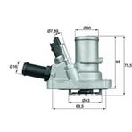 Mahle Tı14488 -Knecht-Behr Tı14488 Termostat Komple 88C Albea Doblo Linea Punto Idea Bravo 500 1.4 Benzinli Musurlu 55202176