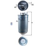 Mahle YAKIT FİLTRESİ PUNTO-LEON-TOLEDO 2-OCTAVIA-BORA-GOLF 4-PASSAT-LT 1928-1935-LT 1928-1946 1.9 TDI 1J0127401A 1J0127401B 1J0127399A