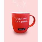 Mahmood Coffee Mottolu Porselen Kupa 300 ml - 1 Adet - Kırmızı
