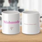 Mahmude İsimli Kupa Bardak, İsimli Bardak, Hediye Kupa Bardak, Kahve Kupa Bardak