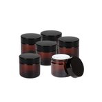 mahsaboutique Mahsa Boutique 2 Adet Amber Kahverengi 50ml Cam Krem Kavanozu
