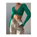 Mai Berta Yeşil Triko Crop