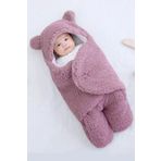 Mai Perla 0 - 12 Ay Içi Elyaflı Kulaklı Welsoft Dış Kundak Bebek Battaniye
