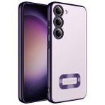 MAI SAMSUNG S23 Plus Kılıf Kamera Korumalı Logo Gösteren Zore Omega Kapak (Mor)