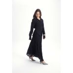 Mai Tanoa Çizgi Desen Siyah Uzun Etek - L
