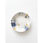 Maia Porselen 13 cm Çiçek Desenli Çerez Tabağı - 6 Adet - Beyaz