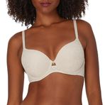 Maidenform Kadın Özel Asansör, Bir Fab Fit Balen, Dönüştürülebilir Askılar, Tam Kapsama Sütyen, Bej Bisque Dantel, 80D