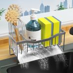 Maifan Lavabo Caddy Sünger Tutucu Mutfak Lavabo için Fırça Tutucu ve Paslanmaz Çelik Kendinden Tahliye Tepsisi, Sünger için Paslanmaz Mutfak Lavabo Düzenleyici, Sabunluk Depolama Mutfak Aksesuarları