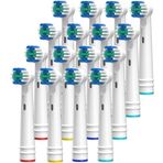 Mailink Oral B Braun-16 paketi için yedek diş fırçası kafaları profesyonel elektrikli diş fırçası kafaları dolum uyumlu Oral-B 7000/Pro 1000/9600/5000/3000/8000 yetişkinler çocuklar