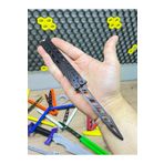 Main Collectibles Kelebek Antrenman Bıçağı Özel Motifli Full Siyah Renk Butterfly Knife Plastik 1 Adet