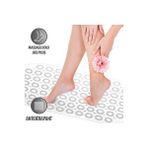 Main shop 1 Adet Masajlı Silikon Banyo Paspası Vantuzlu Banyo Ve Duş Kaydırmazı Beyaz Renk