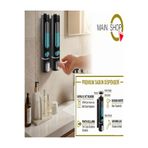 MAİN SHOP 2 Adet Siyah Sıvı Sabunluk Plastik 400 ml Duş Jeli Şampuan Şişesi Oteller, Banyo, Mutfak M-52
