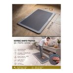MAİN SHOP Banyo Duşakabin Önü Paspası Kaymaz Tabanlı Su Emici Paspas Yazısız Gri Model 58x38cm M-8