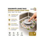MAİN SHOP Dokunmatik Lavabo Tıkacı - Silikon Lavabo Gider Tipası - Kademeli Süzgeç ve Mutfak Banyo Filtresi M-1490