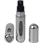 MAİN SHOP Doldurulabilir Mini Parfüm Şişesi 5 Ml - Cep Parfüm Şişesi Gümüş Renk 1 Adet M-230