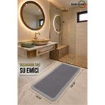 MAİN SHOP Duşakabin Banyo Lavabo Önü Paspası Mutfak Tezgahı Kaymaz Tabanlı Su Emici Paspas Yazısız Model 158x38cm M-9
