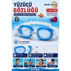 MAİN SHOP Intex Çocuk Yüzücü Gözlüğü - 3-8 Yaş Buğu Yapmaz Ayarlanabilir Havuz ve Deniz Gözlüğü M-55602 - Mavi
