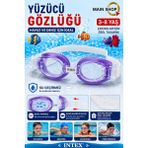 MAİN SHOP Intex Çocuk Yüzücü Gözlüğü - 3-8 Yaş Buğu Yapmaz Ayarlanabilir Havuz ve Deniz Gözlüğü M-55602 - Mor