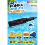 MAİN SHOP Intex Double Quick Mini El Pompası 29 cm - Şişme Yatak Havuz Simit Kolluk Pompası M-69613 - Siyah