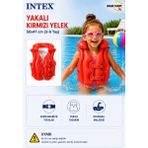 MAİN SHOP Intex Yakalı Kırmızı Çocuk Şişme Yelek Havuz Deniz Yüzme Yeleği 50X47 cm (3-6 Yaş) M-58671